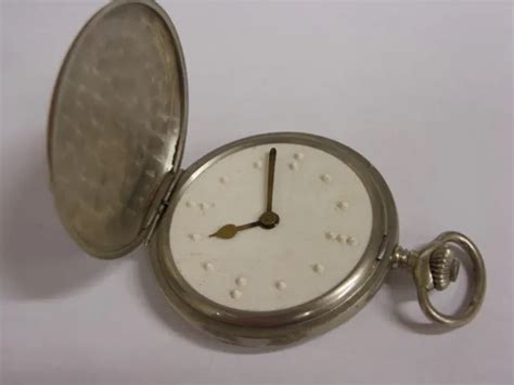 Rare Montre Daveugle Cortebert Non Voyant Braille Antique Blind Pocket