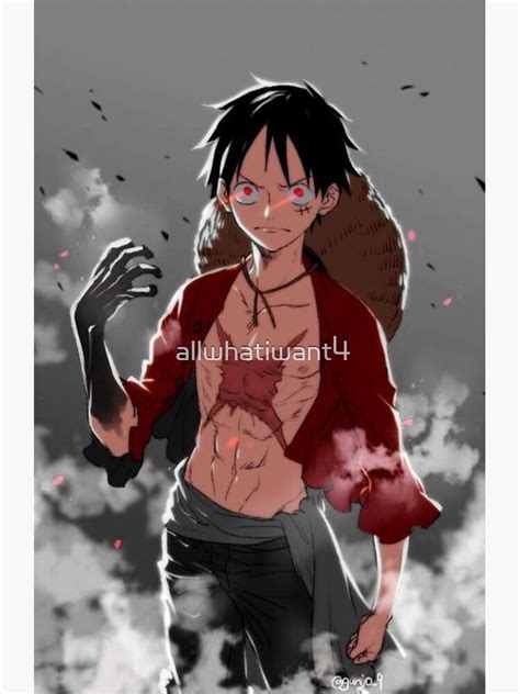 Luffy Wano One Piece Wano Best Anime Red Poster For Sale By