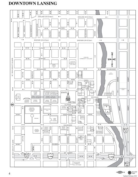 Lansing Downtown Map Printable