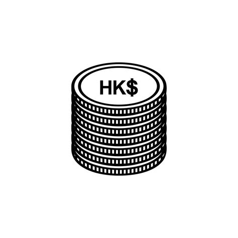 Hong Kong Currency, HKD, Hong Kong Dollar Icon Symbol. Vector ...