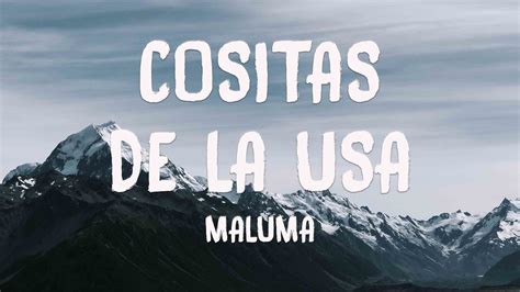 Cositas De La USA Maluma Lyrics Version YouTube