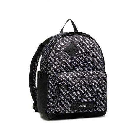 Versace Jeans Couture Jeans Couture All Over Logo Black Backpack