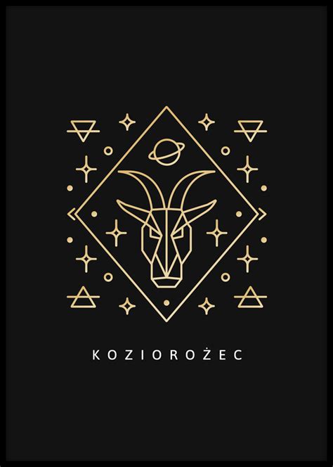 Plakat Koziorożec Znak Zodiaku Plakatomania Pl