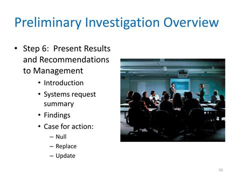 Preliminary Investigation Definition Steps Analysis