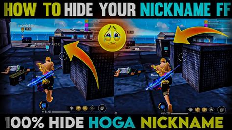 How To Hide Teammate Nickname Free Fire How To Hide Friends Name In