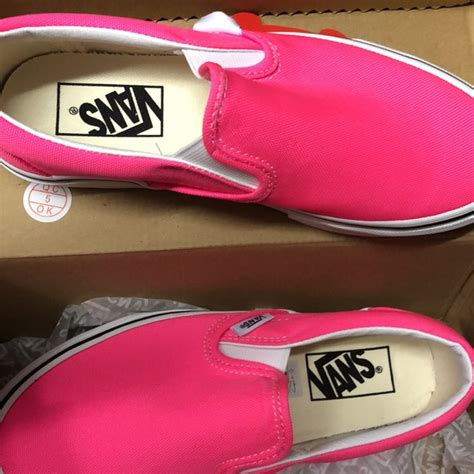 Vans Shoes Vans Classic Slip On Neon Knockout Pink Sneakers Poshmark