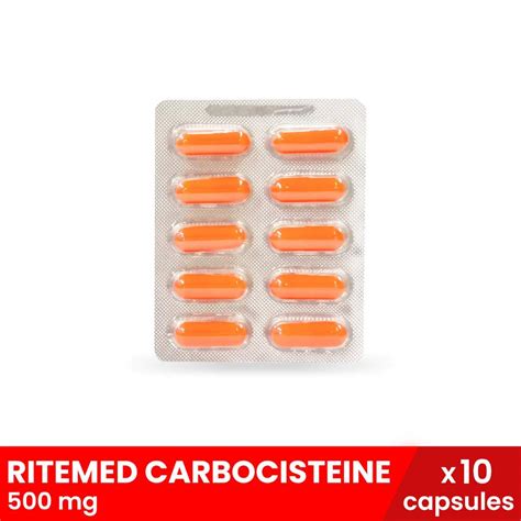 Ritemed Carbocisteine 500mg X 10 Capsules Shopee Philippines