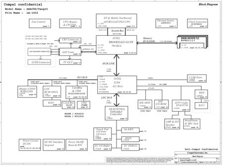 DELL VOSTRO 1500 SCHEMATIC COMPAL LA 1452 For 5 52 In COMPAL