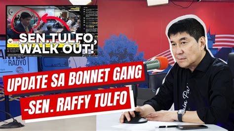 UPDATE SA BONNET GANG HEARING SA SENADO SEN RAFFY TULFO NAGPASALAMAT