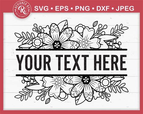 Floral Border Svg, Floral Frame Svg, Flower Frame Cut File Svg ...