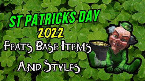 Dcuo St Patricks Day Event 2022 Base Items And Styles Youtube