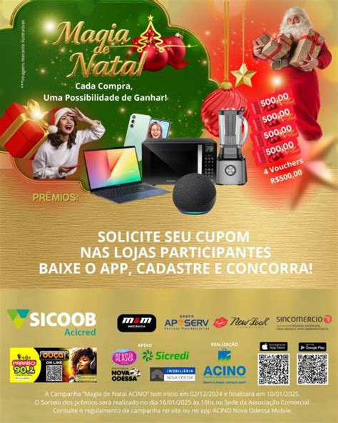 Campanha Magia de Natal da Associação Comercial incentiva o Comércio