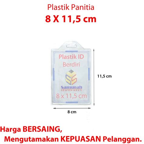 Jual Plastik ID Kartu Nama Berdiri Name Tag Holder KTP 6x9 7x10