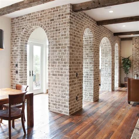 Whitewash Brick House, White Wash Brick Fireplace, White Brick Walls, Whitewashed Brick, Brick ...