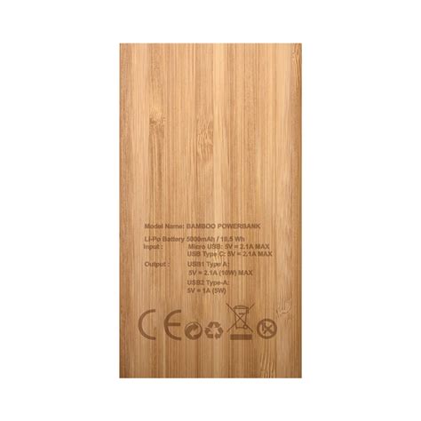 Kendal Bamboo Power Bank Mah Corporate Branded Printed