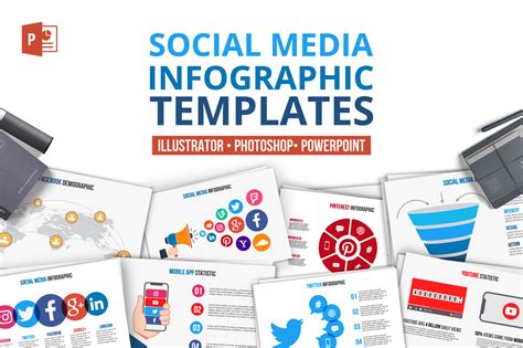 Social media infographics By Abert | TheHungryJPEG