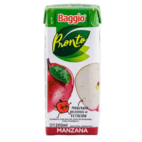 Jugo Baggio Manzana X Cc X Un Distribuidora Gabiluc