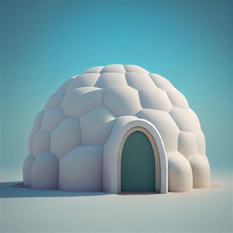 Premium Photo | Igloo eskimo house 3d render illustration