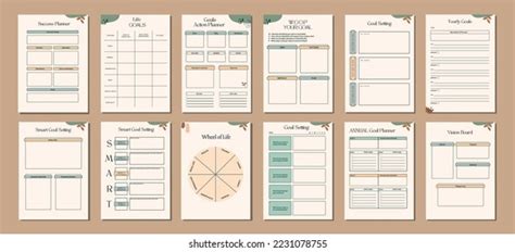 Goals Planner Printable Goals Tracker Smart Stock Vector (Royalty Free ...