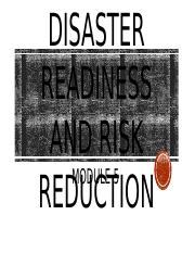 DRRR MOD 5 Pptx DISASTER READINESS AND RISK MODULE 5 REDUCTION