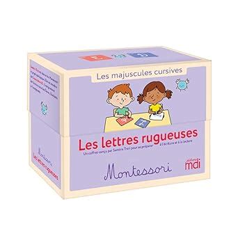 Coffret Lettres Rugueuses Montessori Majuscules Cursives Trari