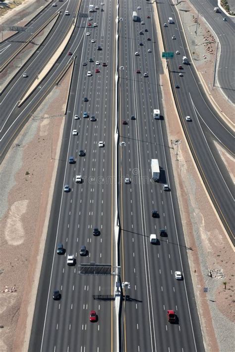 Highway Or Freeway In The US From Above Stock Image - Image: 40285463