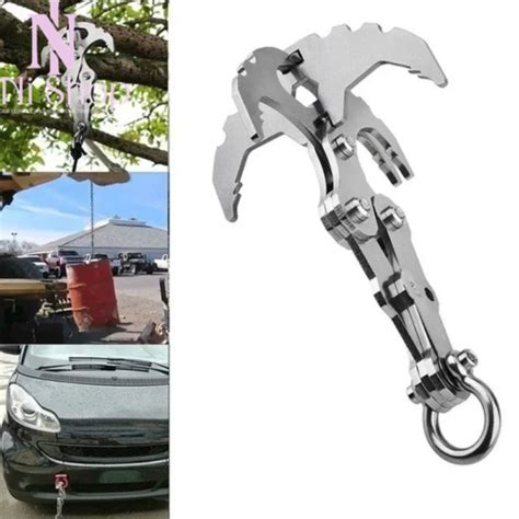 Grappling Hook Large 4 Claw Folding Stainless Steel Grapple Survival