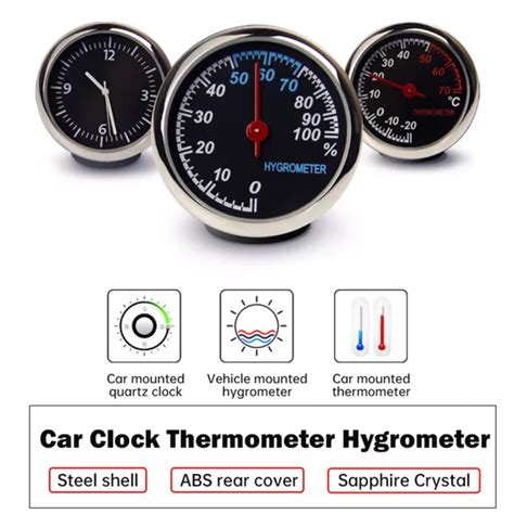 Term Metro De Coche Higr Metro Mini Esfera Tipo Medidor De Temperatura