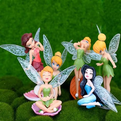 High Quality Pvc 6pcs Set Tinkerbell Fairy Adorable Tinker Bell