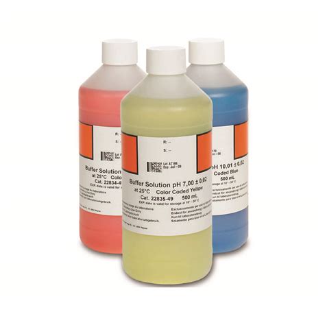 Buffer Solution Kit Colour Coded PH PH And PH 500 ML 60 OFF