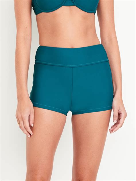 High Waisted Matte Swim Shorts 2 Inch Inseam Old Navy