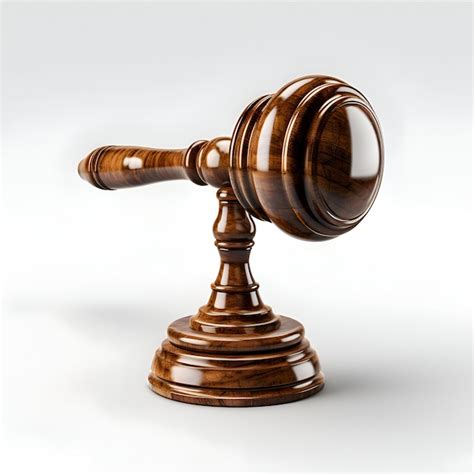 Premium Photo Wooden Judge Gavel Isolated On White Background 3d