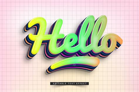 Premium Vector Editable 3d Trendy Lettering Text Effect