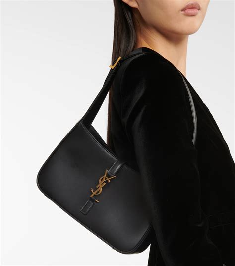 Le A Leather Shoulder Bag In Black Saint Laurent Mytheresa