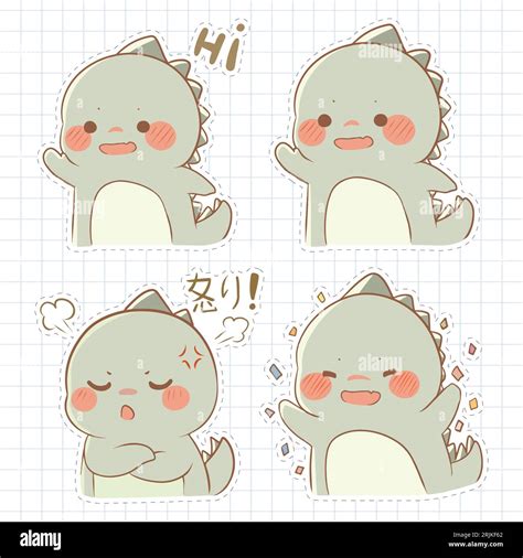 Set of cute kawaii monsters. Hand drawn vector illustration Stock ...