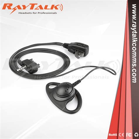 D Shape Earpiece With Inline Ptt Lapel Mic China D Shape Earpiece