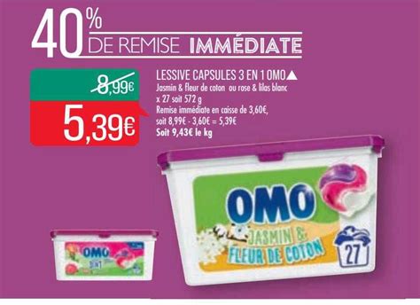 Promo Lessive Capsules 3 En 1 Omo Chez Match ICatalogue Fr