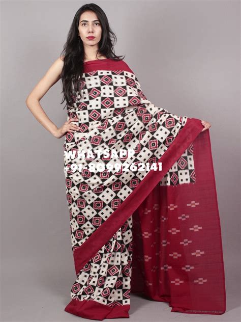 Ikkat Cotton Saree Whatsapp Pochampally Saree Or