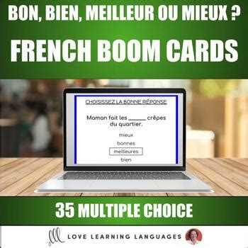 French Boom Cards BON BIEN MEILLEUR MIEUX Grammar Activity