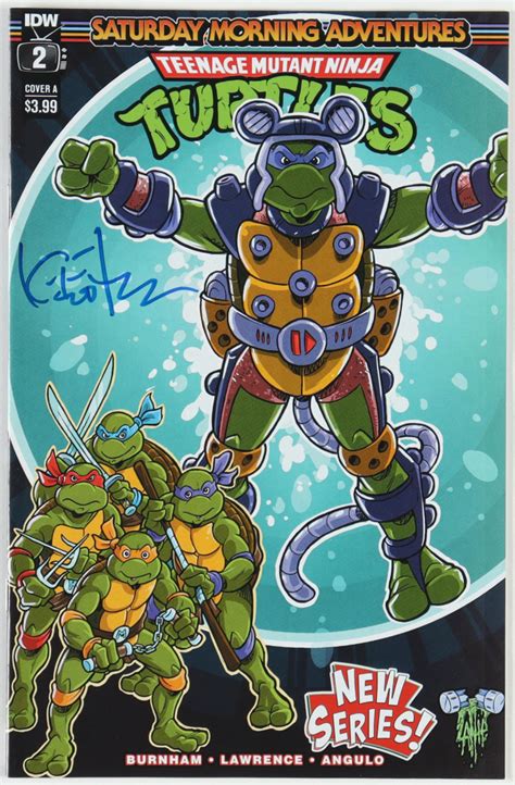 Kevin Eastman Signed Teenage Mutant Ninja Turtles Saturday Morning