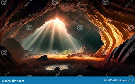 Abstract Dark Cave Illustration Stock Illustration - Illustration of ...