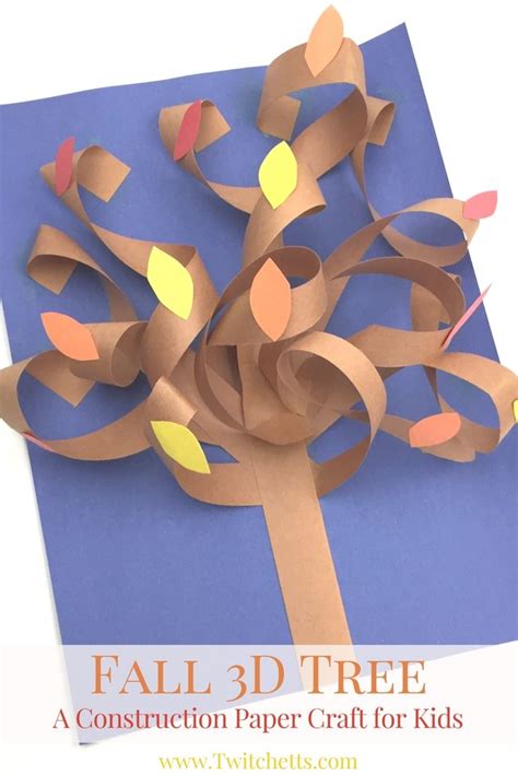 How To Make An Easy 3d Fall Construction Paper Tree Construction