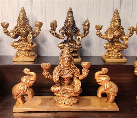 Brass Ashtalakshmi Devi Set Etsy