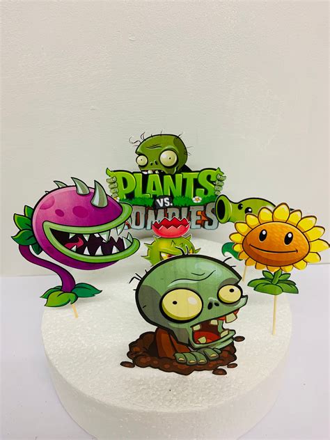 Plants Vs Zombies Card Cake Topper Etsy Australia