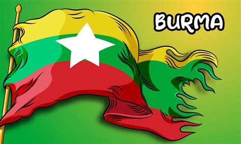 burma vector flag with hand drawn 9929071 Vector Art at Vecteezy