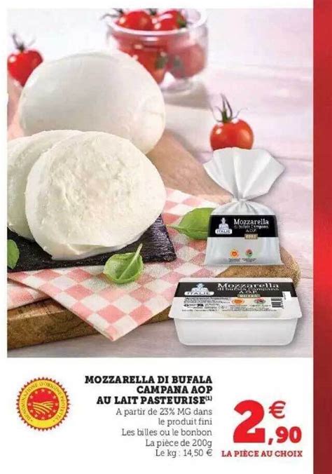 Promo Mozzarella Di Bufala Campana Aop Au Lait Pasteuris Chez Hyper U