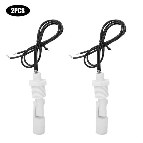 2pcs Water Level Sensor Switch White Pp Plastic Liquid Float Switch 12in Thread Npt Dc0 110v