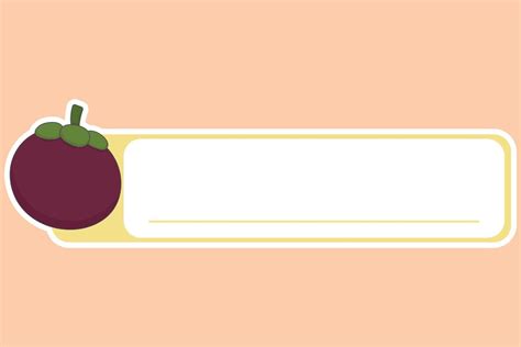 Cute Name Tag Label Sticker With Fruit Illustration Vector Art