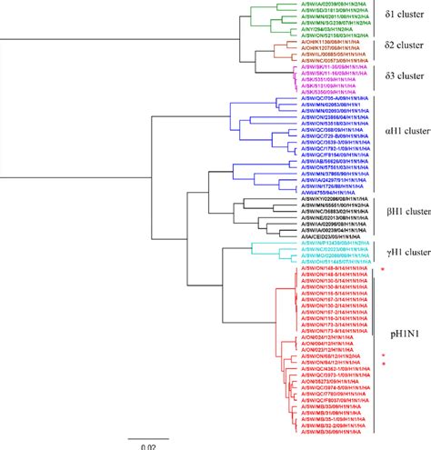 Phylogenetic Tree Of The HA Gene Nucleotide Sequences Of H1N1 Viruses