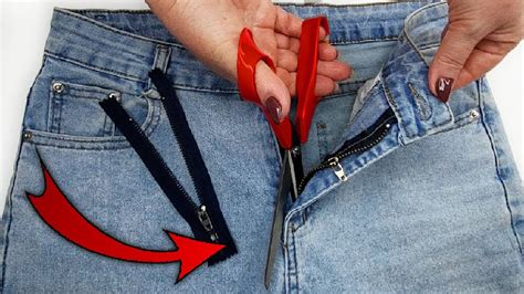 How Change The Broken Zipper In Jeans Youtube